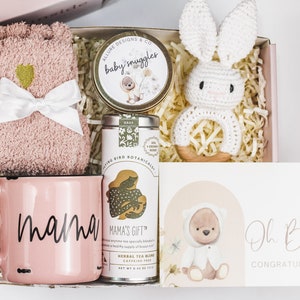 Presente para nova mamãe, presente para nova mamãe, presente para chá de bebê, presente pós-parto, cesta de presente para mamãe, pacote de cuidados para ela, presente para gravidez, presente para menina