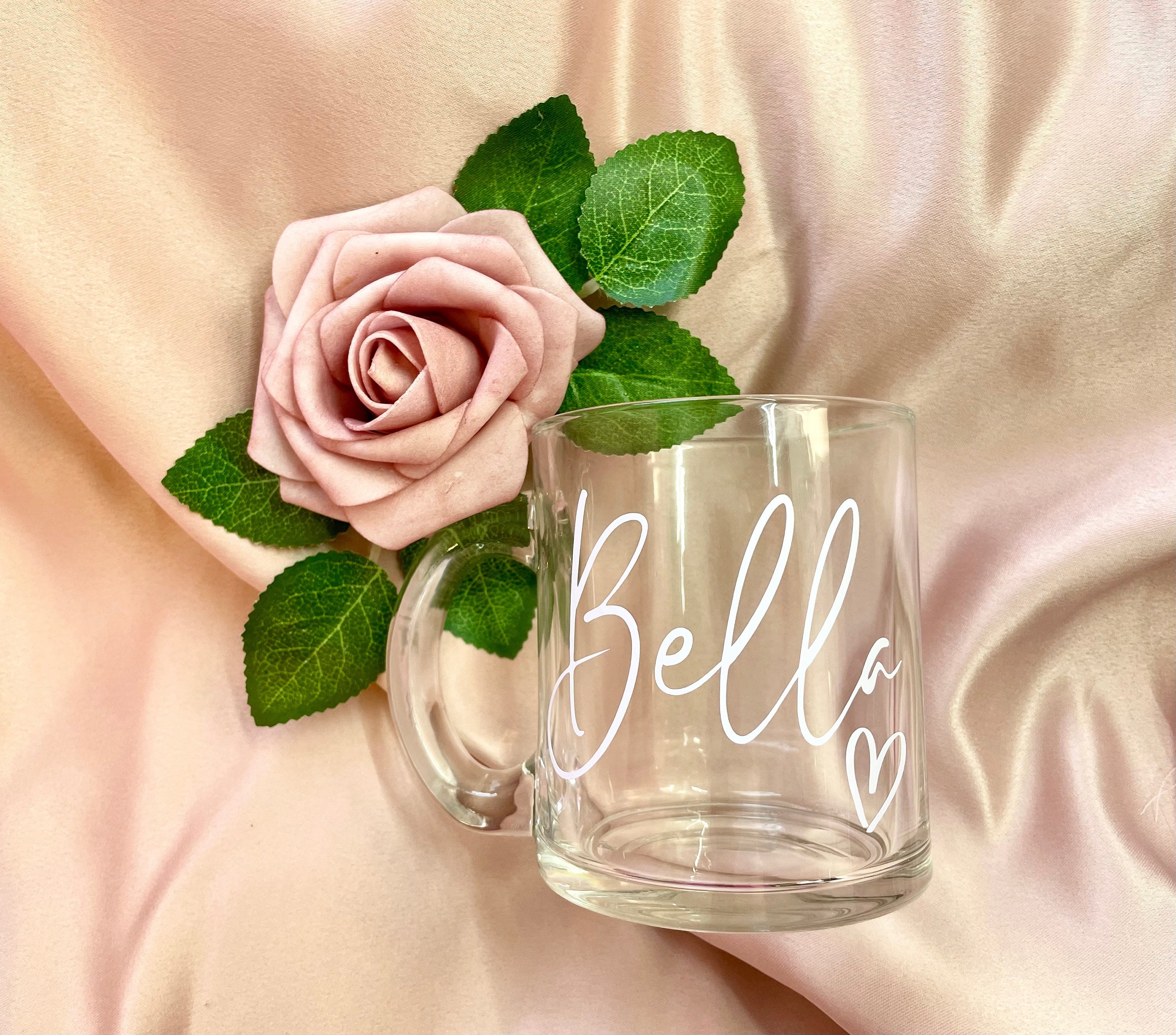 Glass Coffee Mug, Clear Glass Mug, Bridesmaid Proposal