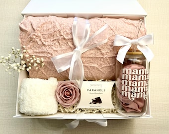 Caja de regalo del Día de las Madres, Cesta de regalo del Día de las Madres, Caja de regalo de manta, Ideas de regalos del Día de las Madres, Regalo del Día de las Madres para la abuela, Caja de regalo de spa