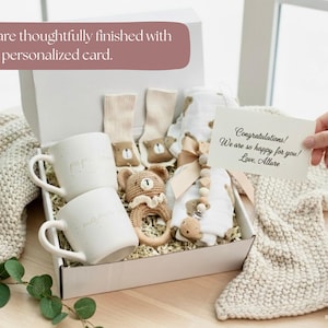 Cadeau pour les nouveaux parents, maman ours, papa ours, tasses en céramique, panier post-partum non sexiste image 5