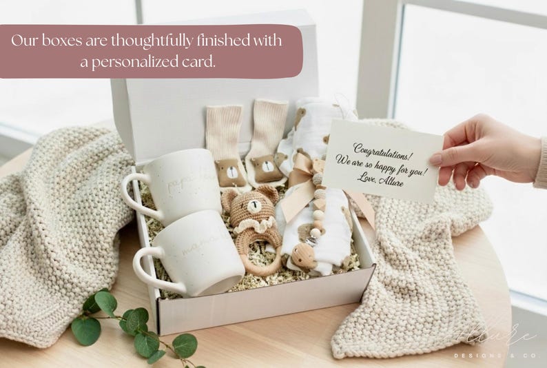 Cadeau pour les nouveaux parents, maman ours, papa ours, tasses en céramique, panier post-partum non sexiste image 5