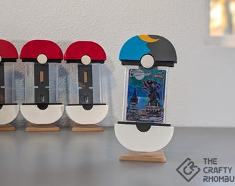 Moon Ball TCFrame, Graded Card Display with Wood Stand