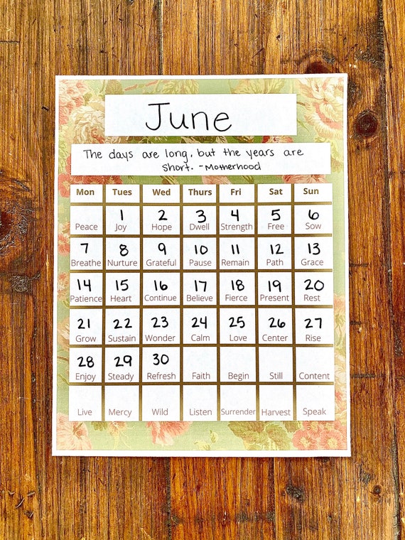 Word of the Day Calendar Custom Calendar Daily Inspiration Etsy Word of the Day Calendar Custom Calendar Daily Inspiration Etsy