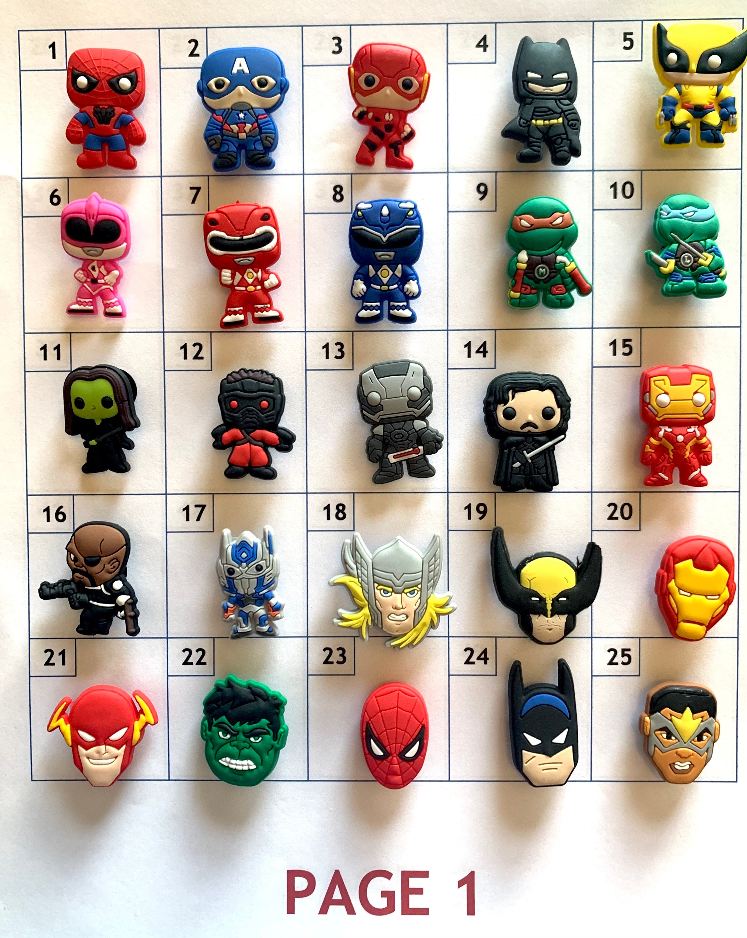 Super Hero Croc Charms | Shoe Charms | Bracelet Charms | Fashion Char…
