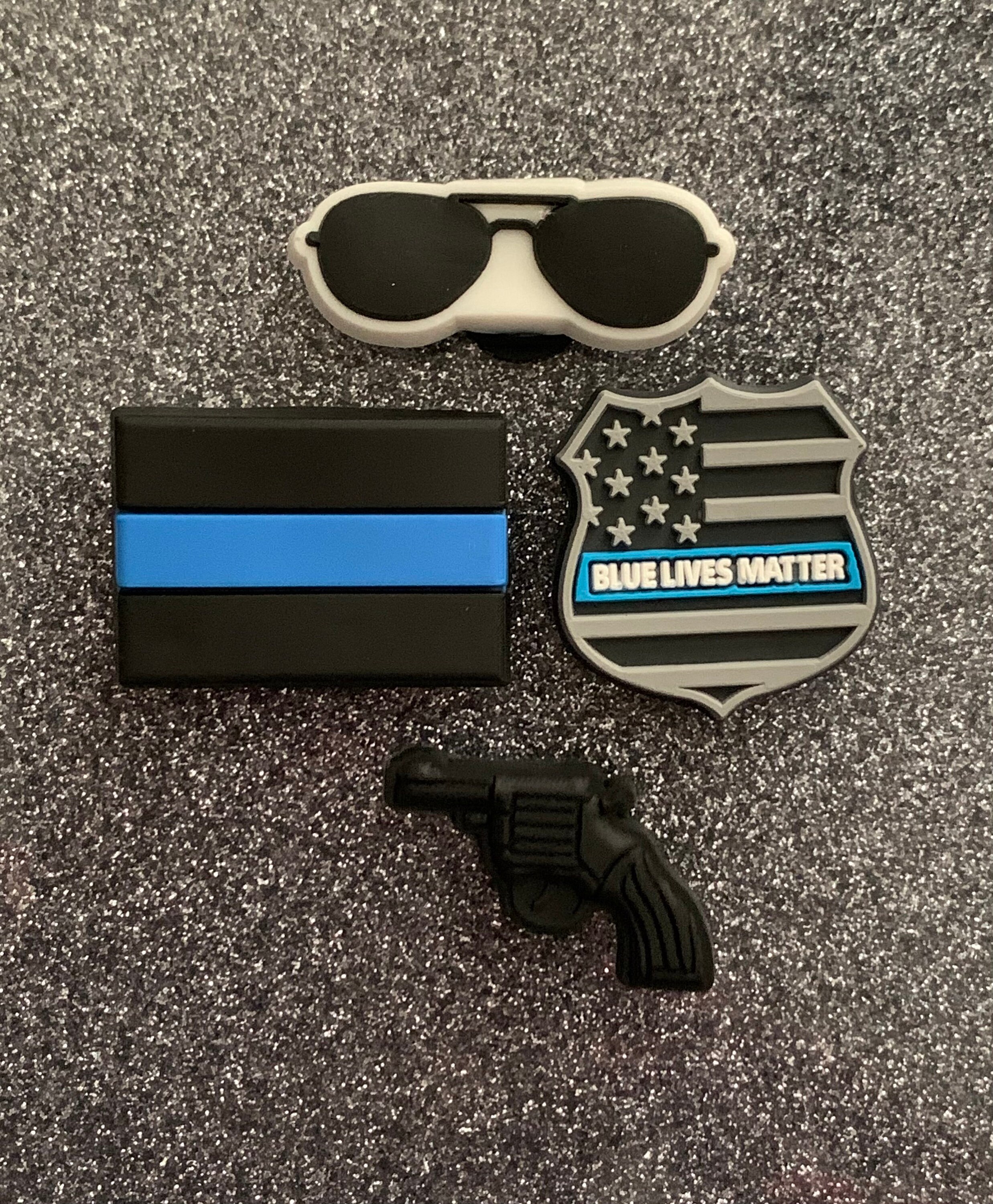 Police Shoe Charms | Blue Lives Matter Charms | Bracelet Charms | Fas…