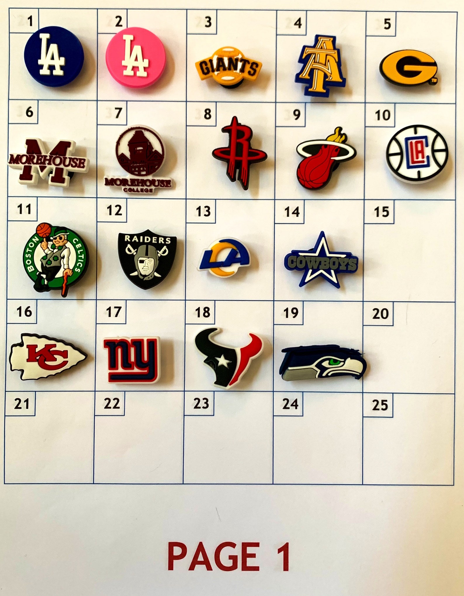 Sports Croc Charms NFL Shoe Charms Bracelet Charms MLB Etsy