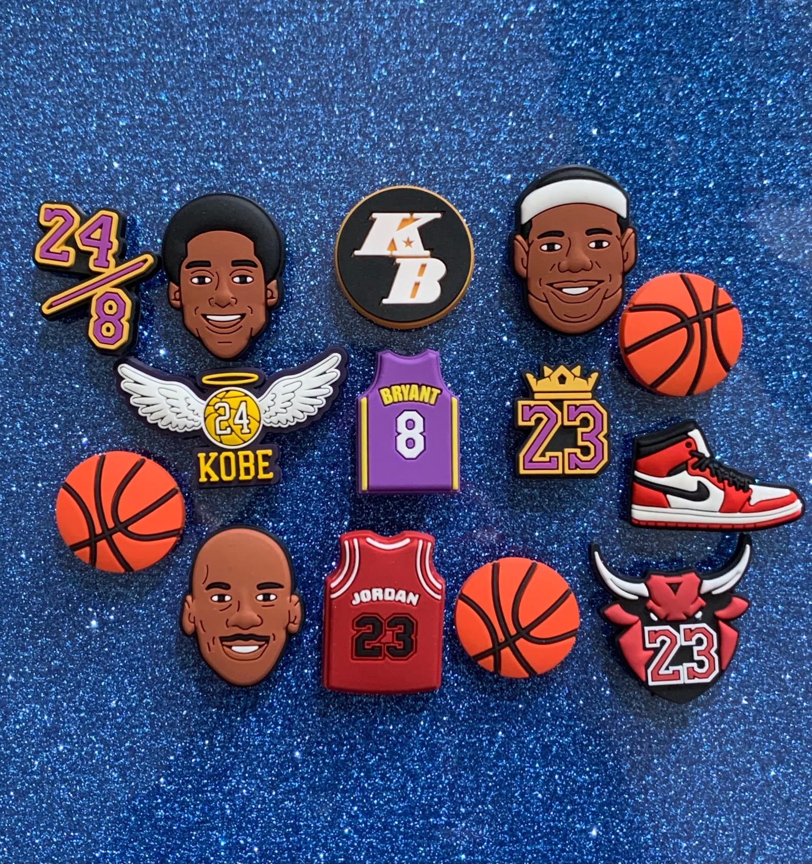 NBA Croc Charms Kobe Shoe Charms Lebron Croc Charms Etsy