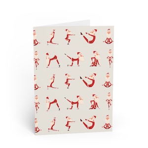 Christmas Greeting Cards, Yogi Santa Card, Yoga Christmas Card, Santa Christmas Card, Yoga Teacher Gift, Yoga Holiday Card