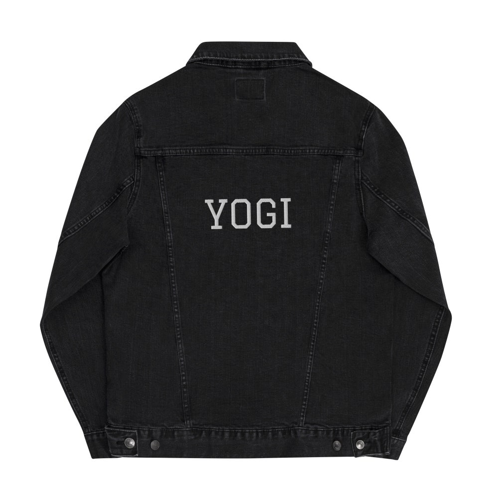 Snorider Design Yoga Denim Jacket, Yoga Jacket, Yogi Jacket, Yoga Gift, Yoga Teacher Gift, Yoga Activewear