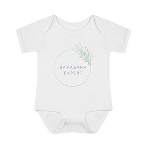 Yoga Infant Baby Rib Bodysuit, Savasana Expert Onesie, Savasana Expert Baby Top, Infant Yoga Onesie, Baby Yoga Onesie, Yoga Gift,