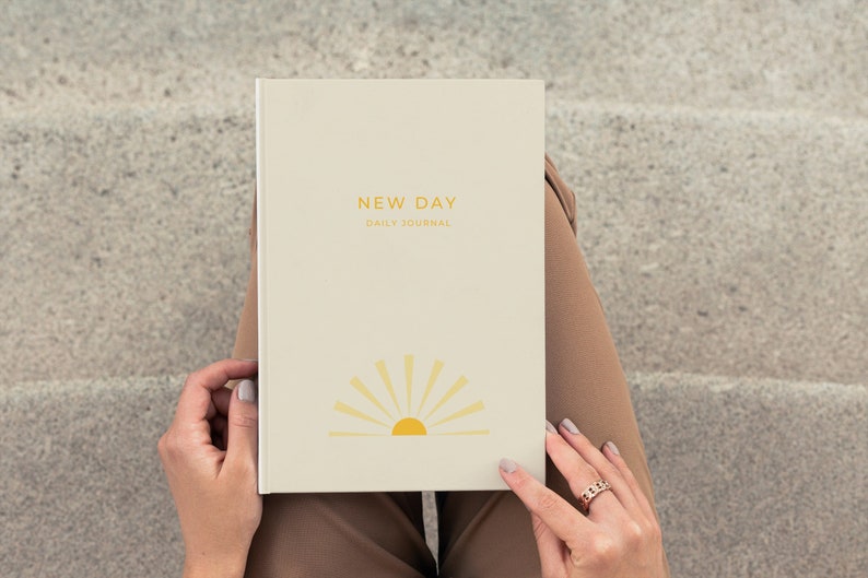 New Day   daily guided undated A5 journal/ habit tracker/ image 1