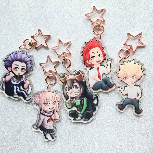 Young hero and villain charms