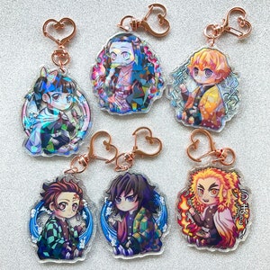 Holographic Swordsman anime charm