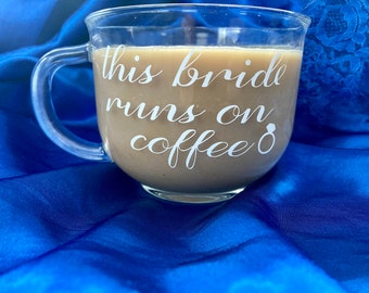 Bride Mug/Clear Coffee Mug/Coffee Mug/Bride Gift/Bride to Be Mug/Wedding Planning Mug/Bride Coffee Mug