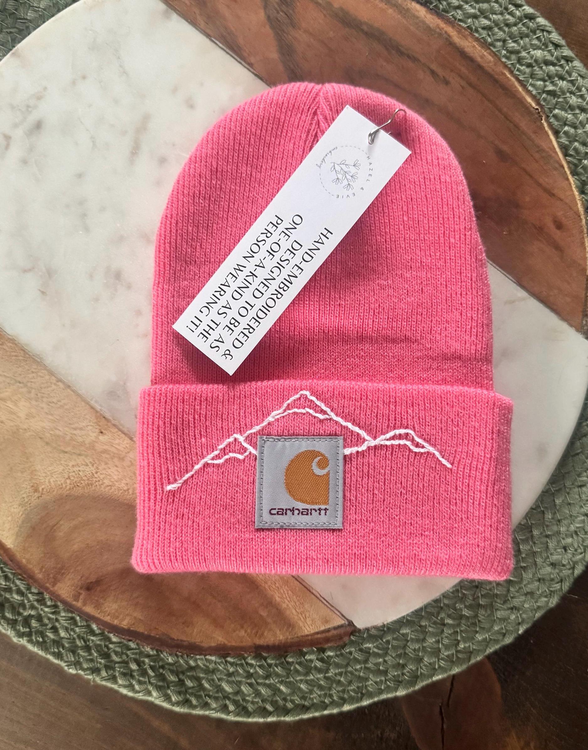 RARE Carhartt Floral embroidered Beanie Womens OS Purple & Pink Carhartt Beanie Embroidered Daisies - Etsy main image 3
