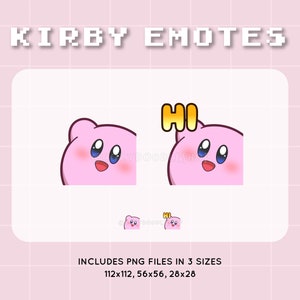 Kirby Emote | Kirby Wave Hallo | Twitch Discord