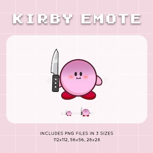 Kirby Emote | Kirby mit Messer Meme | Twitch Discord