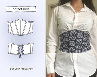 Corset Belt Pattern | Sewing Pattern | Corset Pattern PDF | Digital Sewing  Pattern | Corset Underbust | Corset Vest Pattern | PDF Download