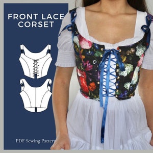 Corset Top Sewing Pattern Download PDF | Sewing Patterns for Tops | PDF Top Pattern | Crop Top Bustier Sewing Pattern | Instant Download