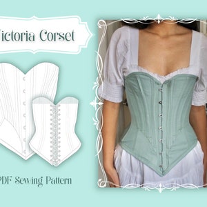 Cupped Corset digital Download Sewing Pattern Geekfashion Overbust -   Canada