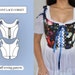 Corset Top Sewing Pattern Download PDF | Sewing Patterns for Tops | PDF Top Pattern | Crop Top Bustier Sewing Pattern | Instant Download 