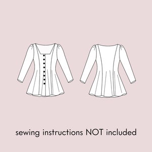 Dress Sewing Pattern Button Front Dress Pattern Flared Dress Etsy