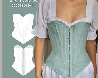 Corset Pattern | Corset Sewing Patterns | Victorian Corset Pattern | Cottagecore Stays Pattern | Boned Corset Pattern | PDF Sewing Pattern