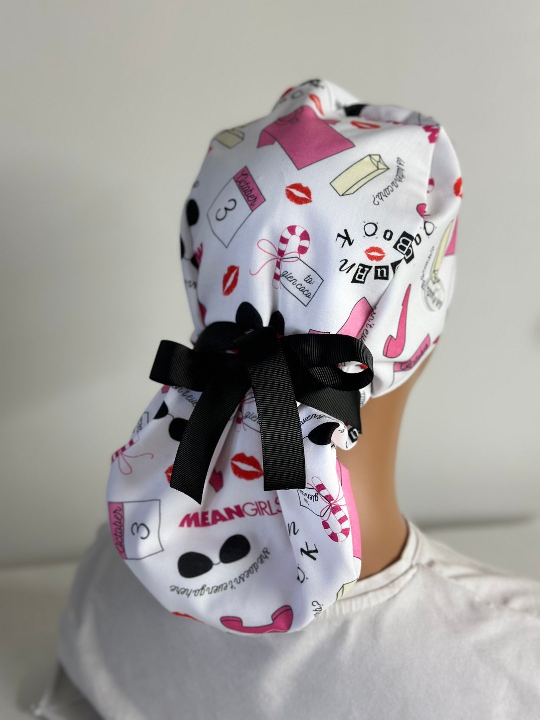 Mean Girls Scrub Cap, Fashion Scrub Cap, Scrub Cap for Women, Ponytail