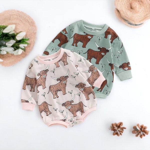 Baby Boy Girl Bodysuit, Cartoon Bull Spring Fall Baby Jumpsuit, Farm Animal Baby Rompers, Farmer Baby Outfits, Baby Shower