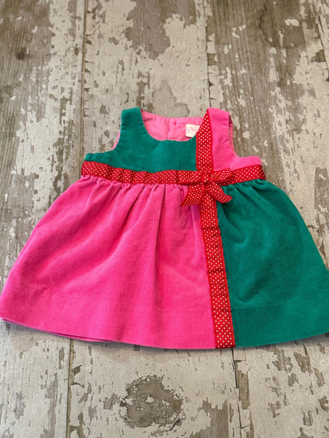 Vintage Hartstrings Christmas Corduroy Jumper Dress Red Pink Green Girls  3-6 Months - Etsy