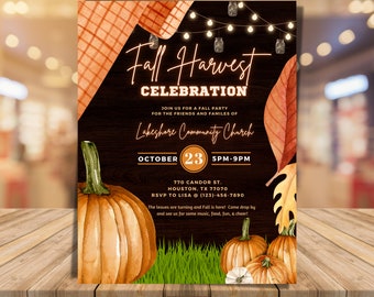 Fall Harvest Party | Fall Event Flyer | Fall Festival Flyer | Community Event Flyer | Fall Block Party Flyer