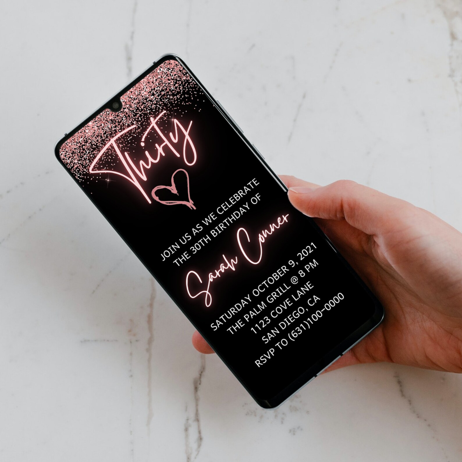 Electronic Birthday Invitation For Women Digital Invitations Etsy