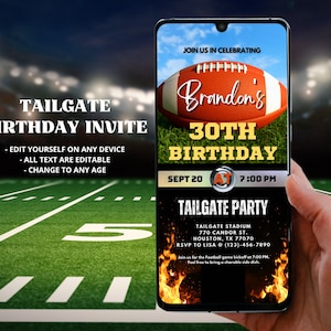 Tailgate Birthday | Football Invite | Football Evite | Tailgate Party Evite | Football Tailgate Invitation