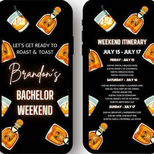 Bachelor Weekend Itinerary | Bachelor Party Itinerary | Weekend Itinerary | Bachelor Weekend Itinerary Template | Digital Schedule