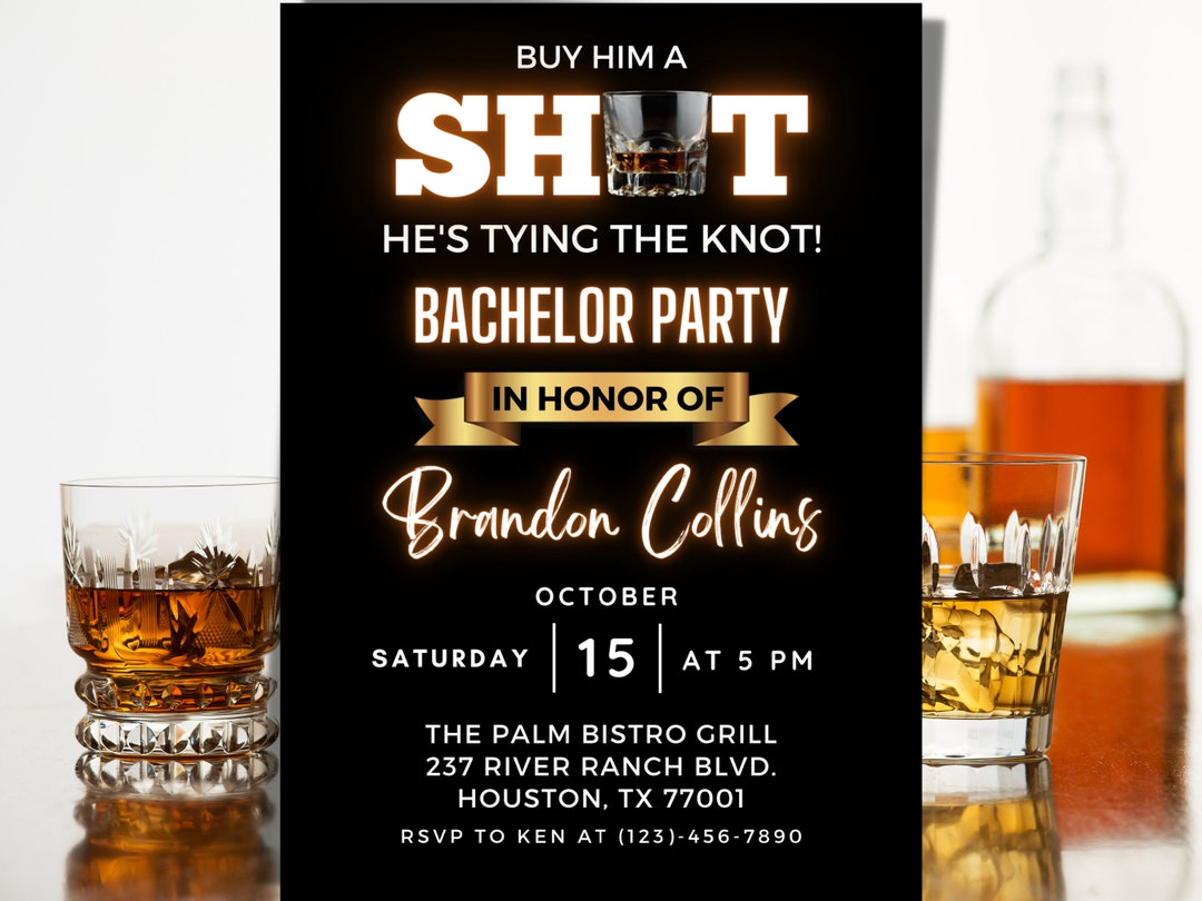 Bachelor Party Invite Bachelor Weekend Bachelor Party Invitation Mens