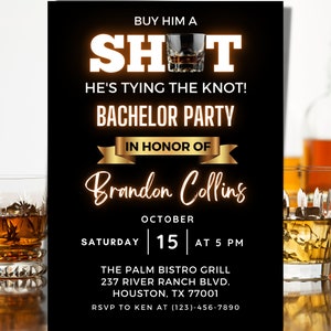 Bachelor Party Invite | Bachelor Weekend | Bachelor Party Invitation | Mens Party Evite | 5X7