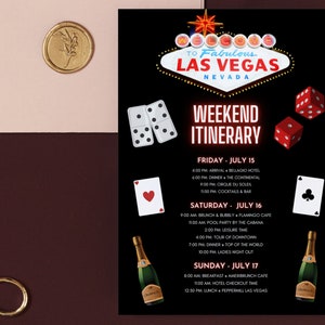 Las Vegas Wochenend-Route Geburtstag Reiseplan Vorlage Wochenend-Route Geburtstag Vegas Reiseverlauf Las Vegas Bachelorette Bild 3