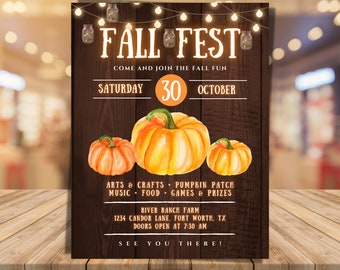 Fall Harvest Party | Fall Event Flyer | Fall Festival Flyer | Community Event Flyer | Fall Block Party Flyer | 8.5"X11"