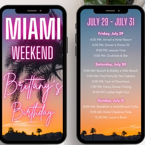 Itinerario a Miami / Itinerario per compleanni / Itinerario per il weekend / Itinerario per il weekend a Miami / Itinerario per la spiaggia / Programma digitale