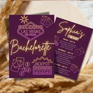 Itinerario en Las Vegas / Fin de semana en Las Vegas / Itinerario para despedida de soltera / Itinerario de fin de semana / Itinerario para despedida de soltera en Las Vegas 5x7 imagen 1