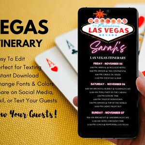 Vegas Itinerary | Las Vegas Bachelorette | Las Vegas Bachelorette Itinerary | Bachelorette Itinerary Template | Bachelorette Party | Bach