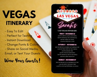 Vegas Itinerary | Las Vegas Bachelorette | Las Vegas Bachelorette Itinerary | Bachelorette Itinerary Template | Bachelorette Party | Bach