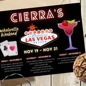 Vegas Itinerary | Las Vegas Bachelorette | Las Vegas Bachelorette Itinerary | Bachelorette Itinerary Template | Bachelorette Party | Bach