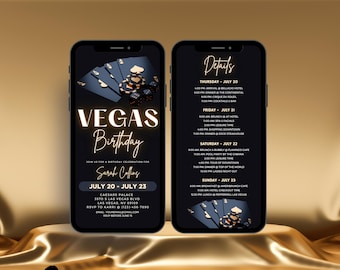 Itinerario de cumpleaños en Las Vegas / Itinerario de cumpleaños / Itinerario de fin de semana / Fin de semana en Las Vegas / Itinerario digital de fin de semana