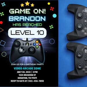 Video Game Invite | Gamer Invitation | Gamer Invitation | Video Game Party | 5x7
