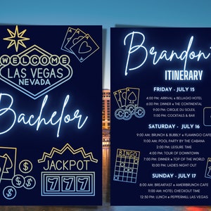 Vegas itinerary | Bachelor Weekend Itinerary | Bachelor Party Itinerary | Weekend Itinerary | Bachelor Weekend Itinerary Template