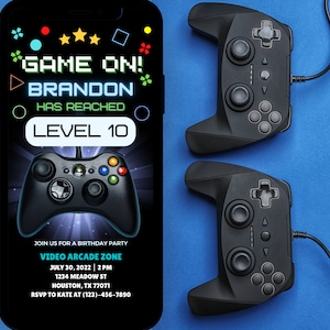Video Game Invite | Gamer Invitation | Gamer Invitation | Video Game Party | Birthday Evite
