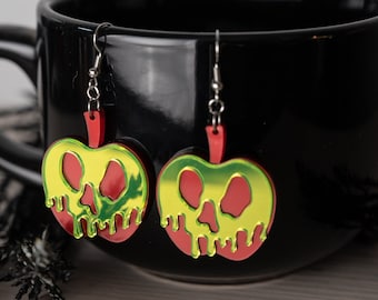 Halloween Poison Apple Earrings