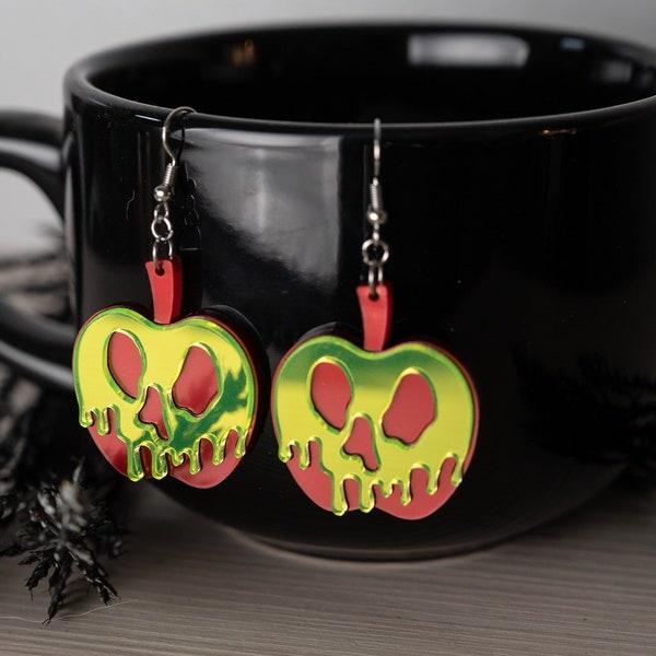 Halloween Poison Apple Earrings