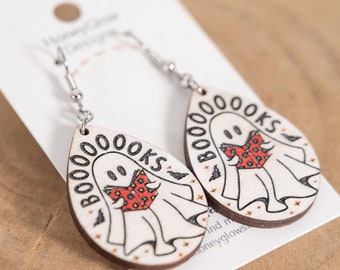 Ghost Booook earrings- Halloween Earrings